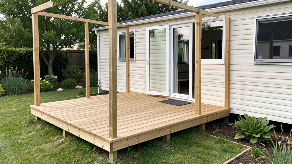 ajouter une terrasse bois à son mobil home