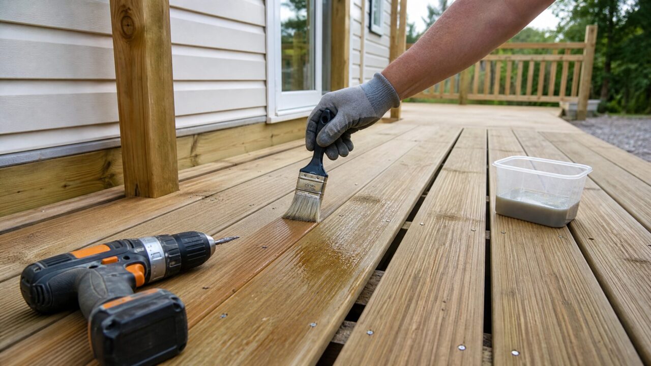 différents types de terrasses bois pour mobil home